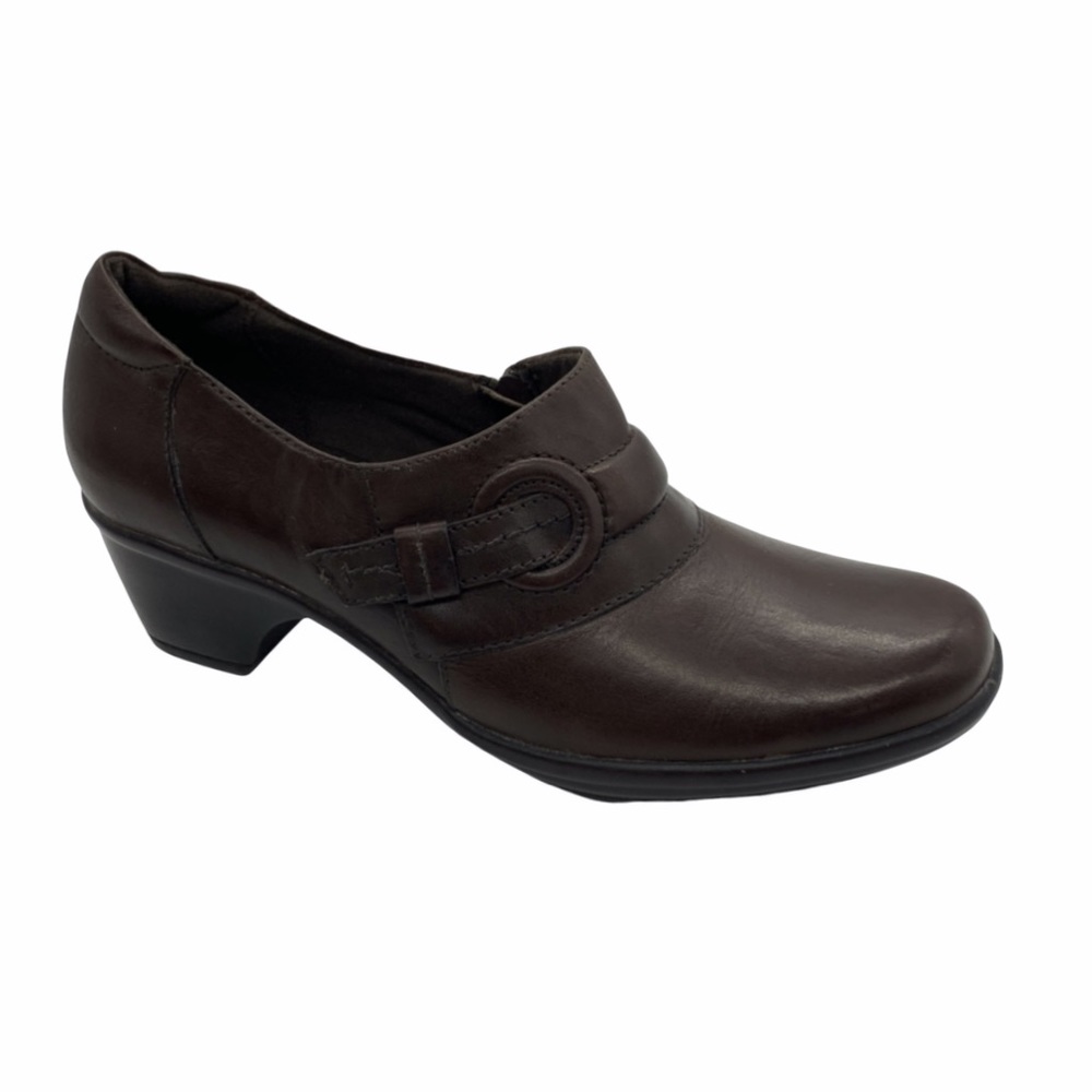 Clark’s Brown Heeled Ankle Booties Brown 7M